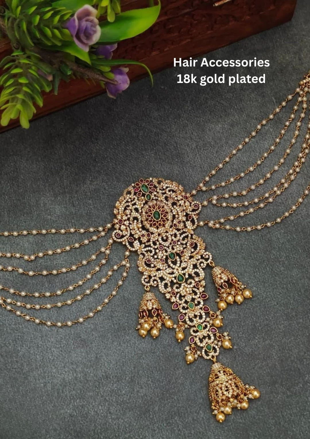 Kundan & Beads Hair Accessories s240002