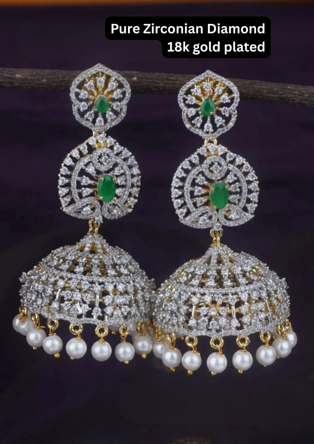 Pure Zirconian Diamond Jhumka c 108520