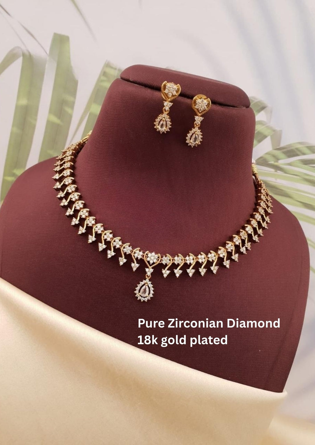 Pure Zirconian Diamond Necklace with Earrings g10799
