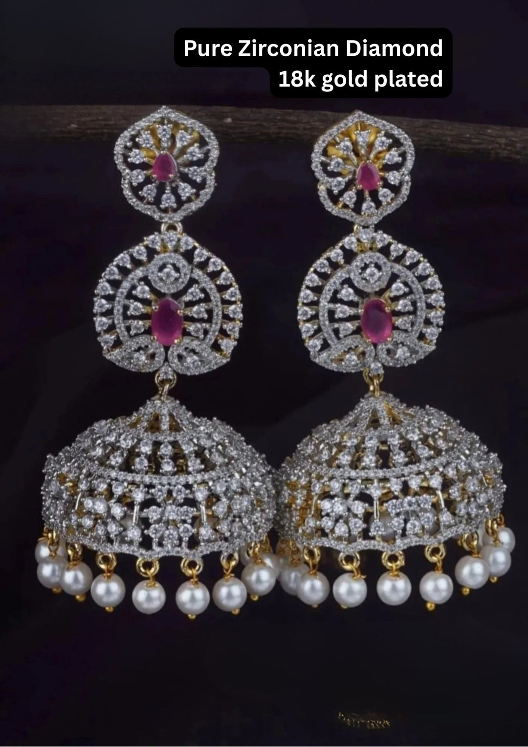 Pure Zirconian Diamond Jhumka c 108520