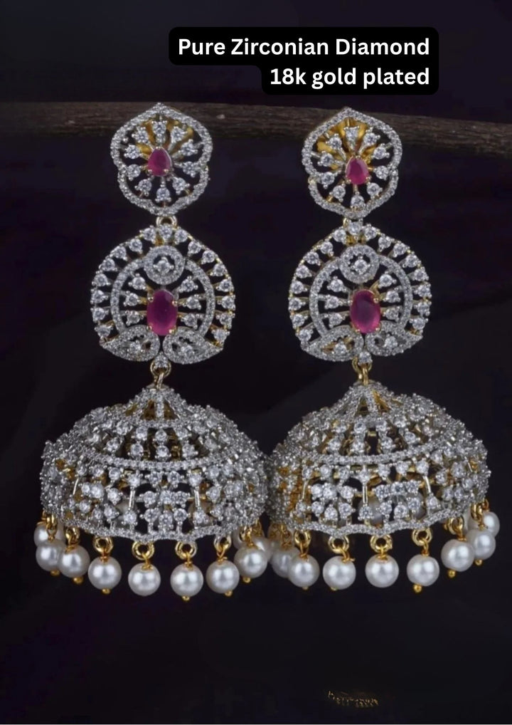 Pure Zirconian Diamond Jhumka c 108520