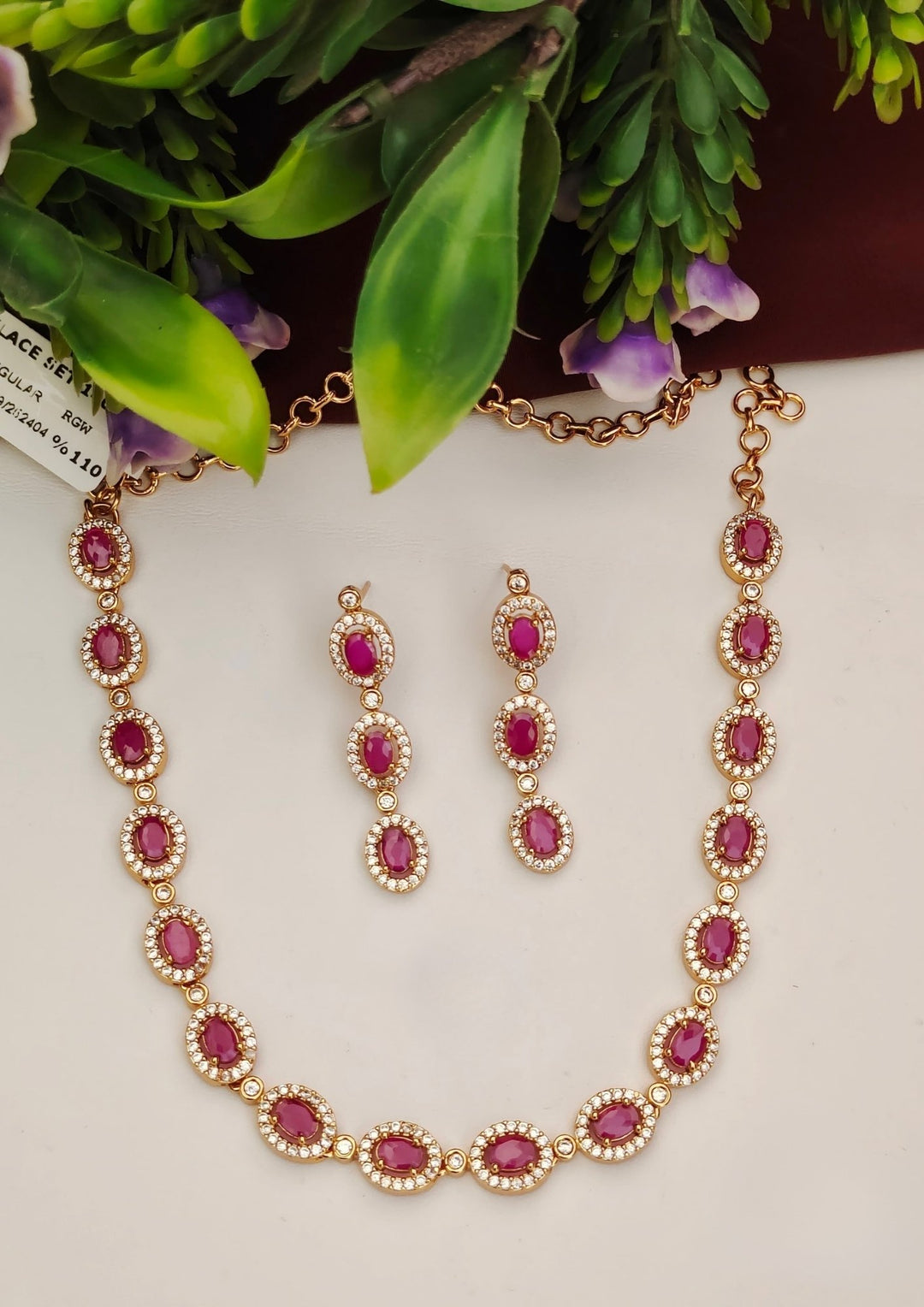 Kundan Necklace with Earrings s130059