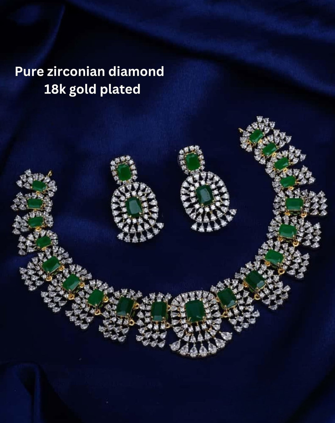 Pure Zirconian Diamond Necklace With Earrings c1025020