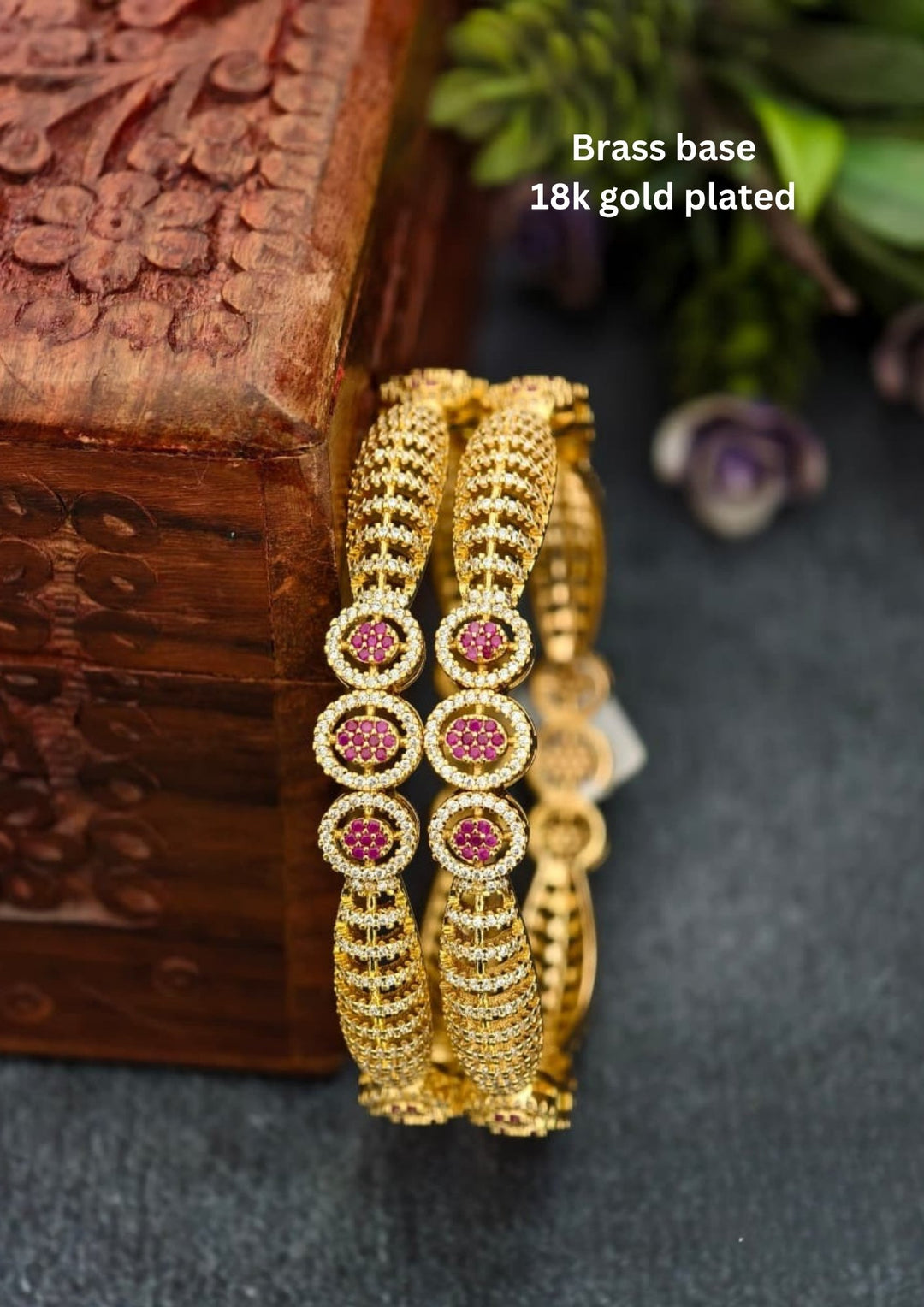 Kundan  Bangles (set of 2) s180041