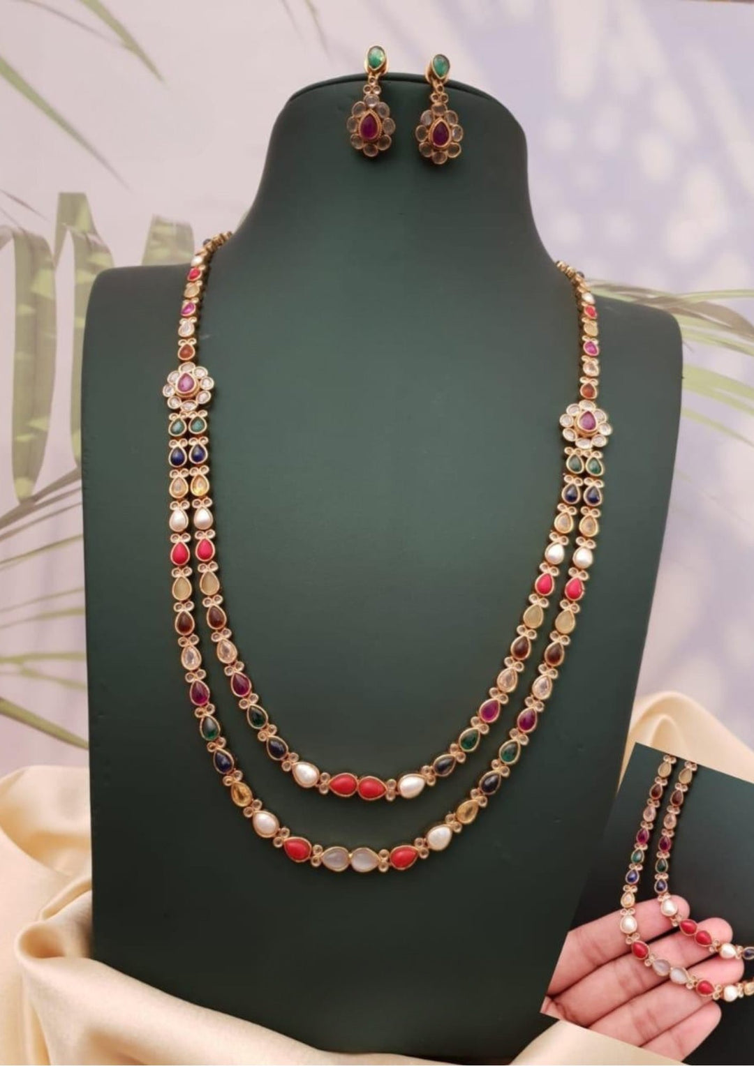 Kundan  Necklace with Earrings g 102150