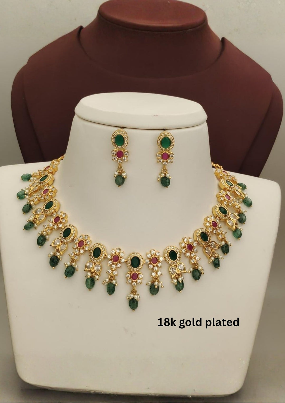 Kundan Necklace with Earrings s240091