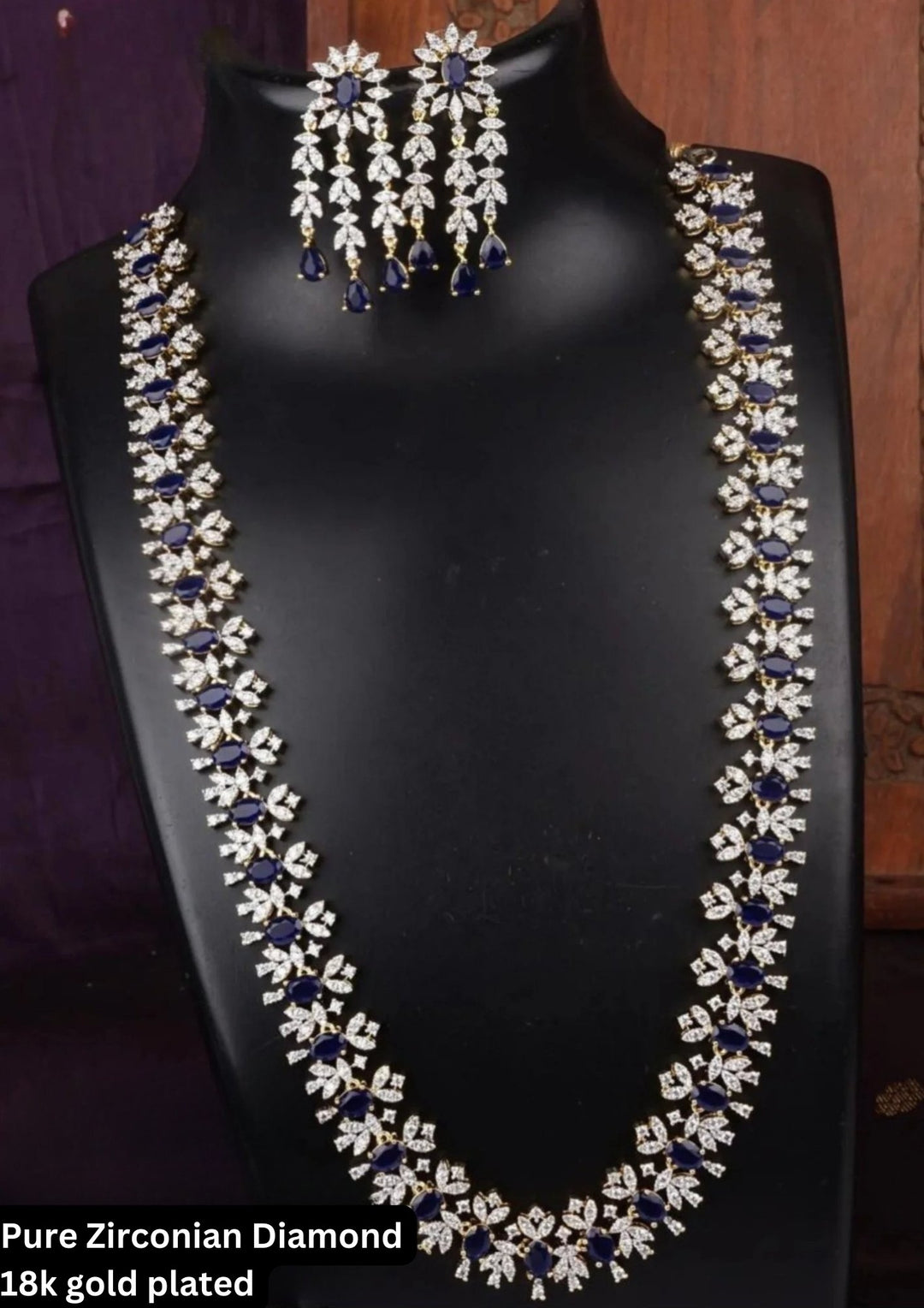 Pure Zirconian Diamond Necklace With Earrings c1022020