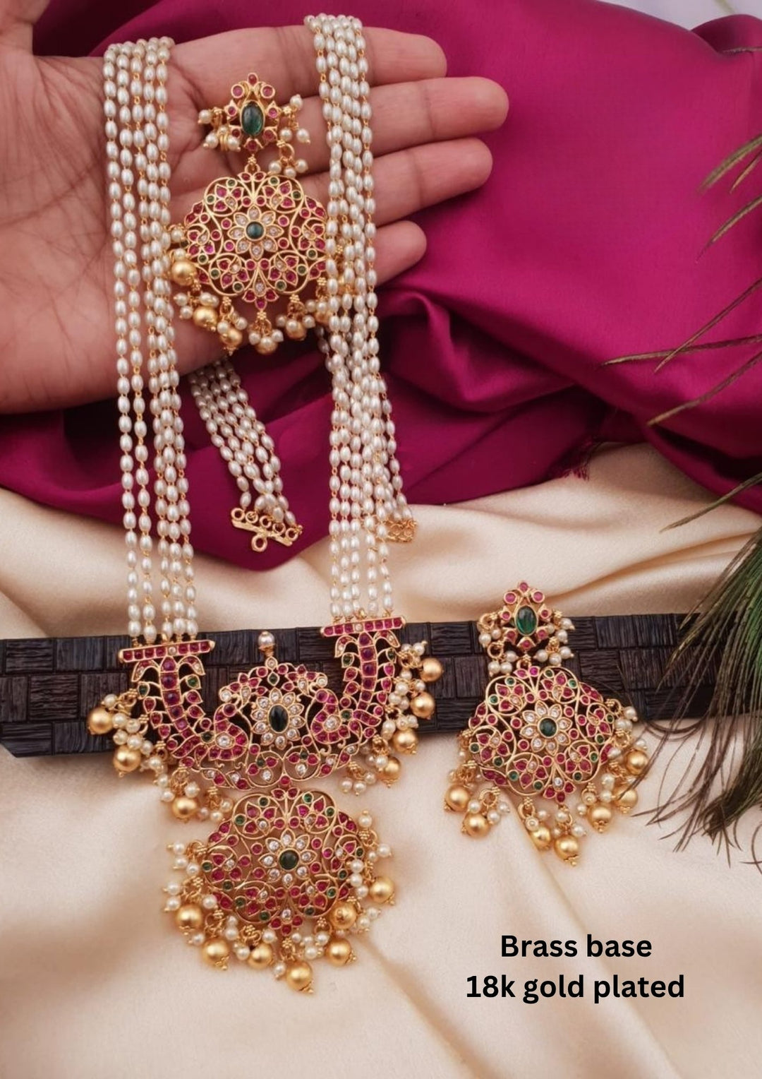 Kundan & Beads Necklace With Earrings g102150