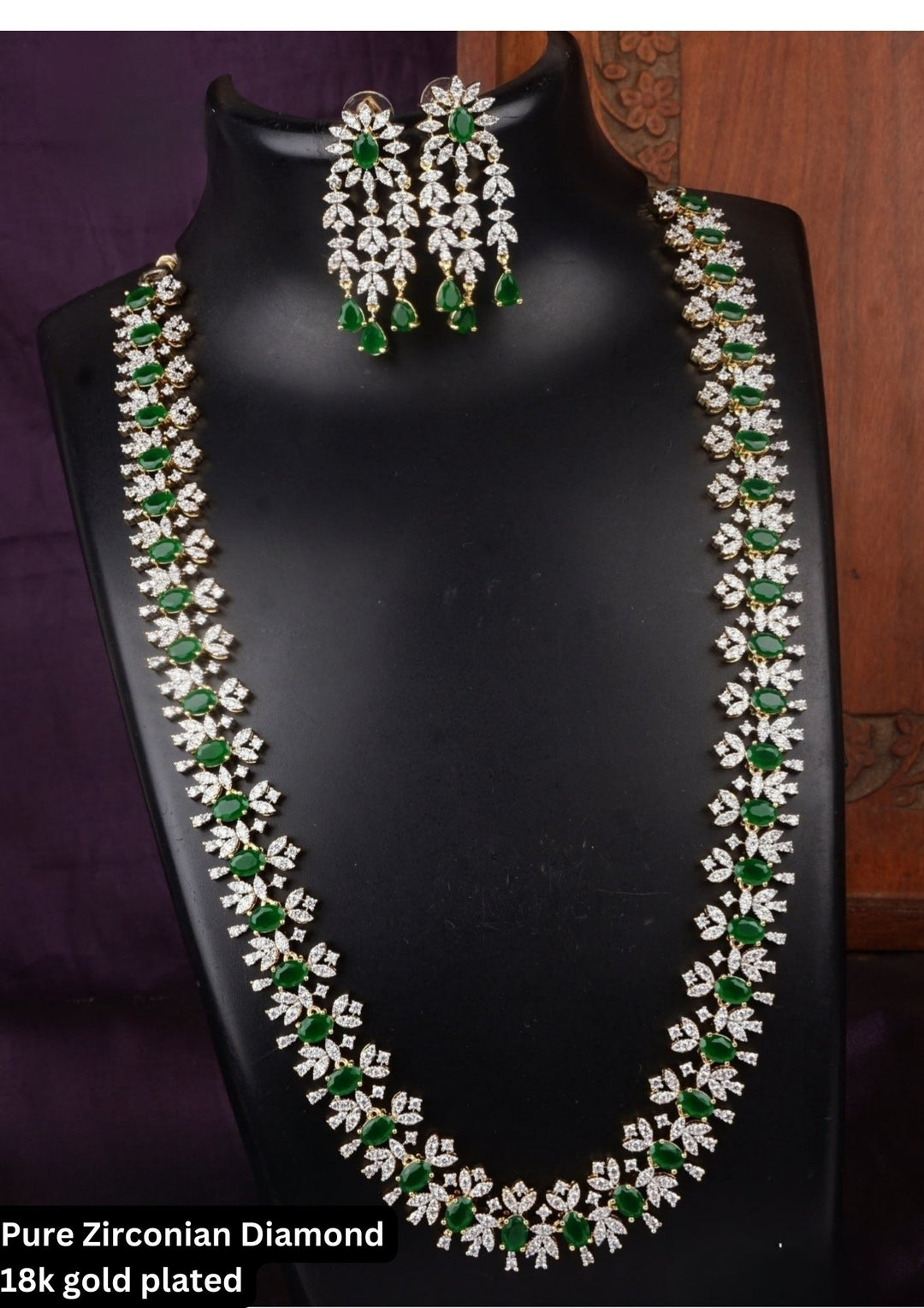 Pure Zirconian Diamond Necklace With Earrings c1022020