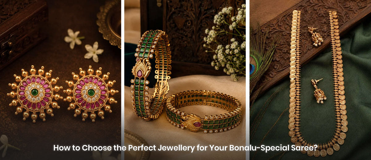 How to Choose the Perfect Jewellery for Your Bonalu-Special Saree?