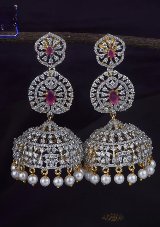 American diamond earrings lc 108520
