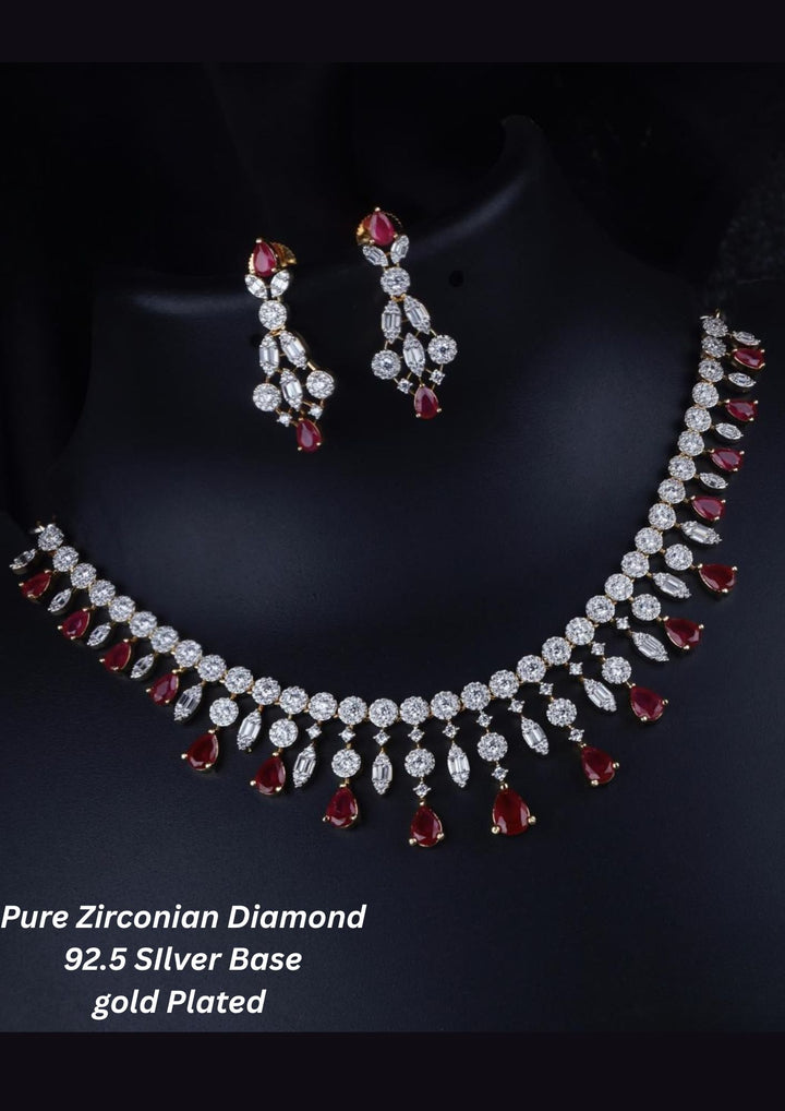 Pure zirconian diamond  Necklace With Earrings c1016020