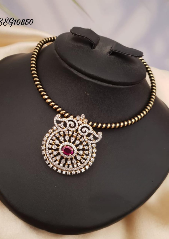 American diamond necklace ssg 10850
