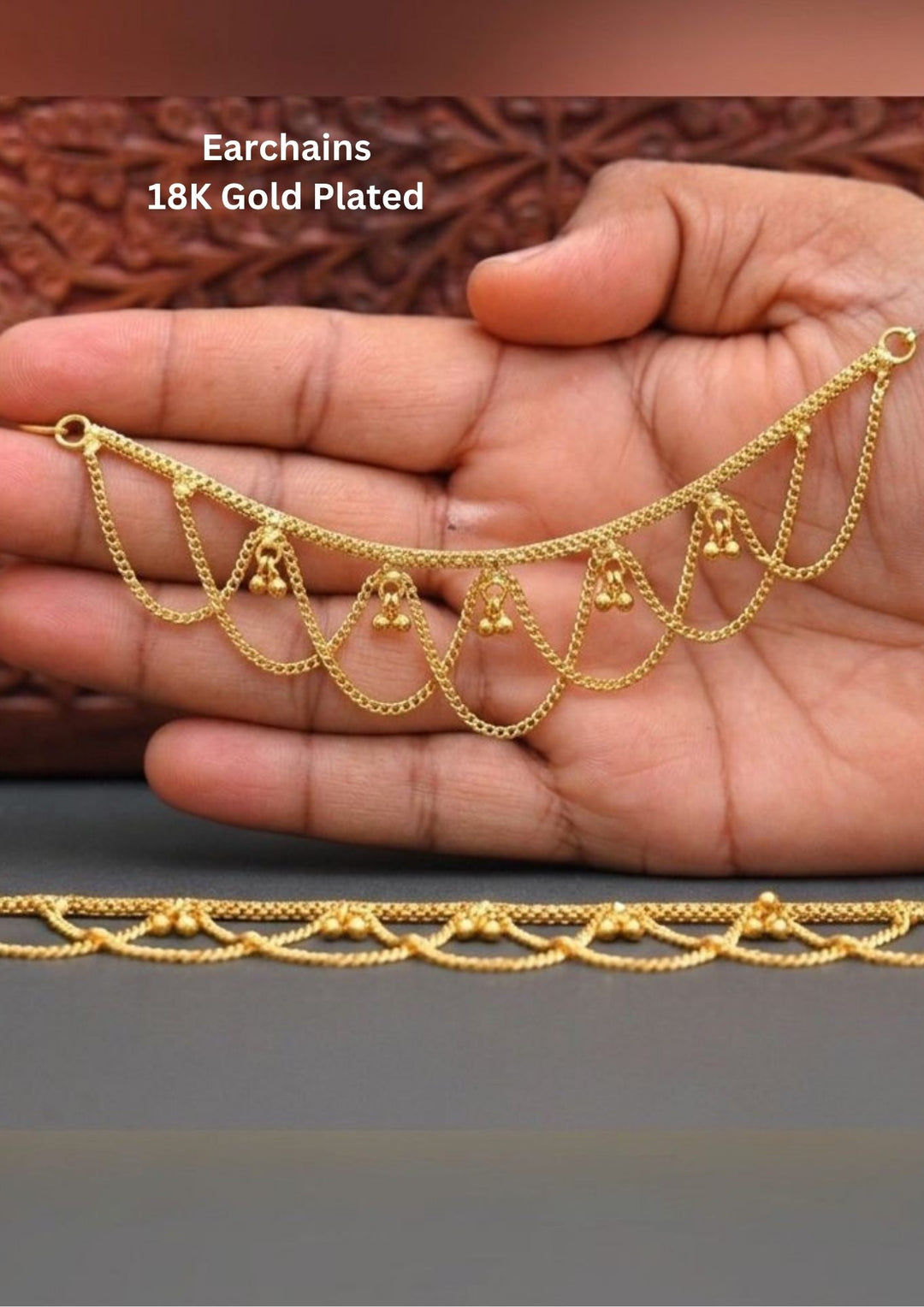 18K Gold Plated Traditional Earchains 
