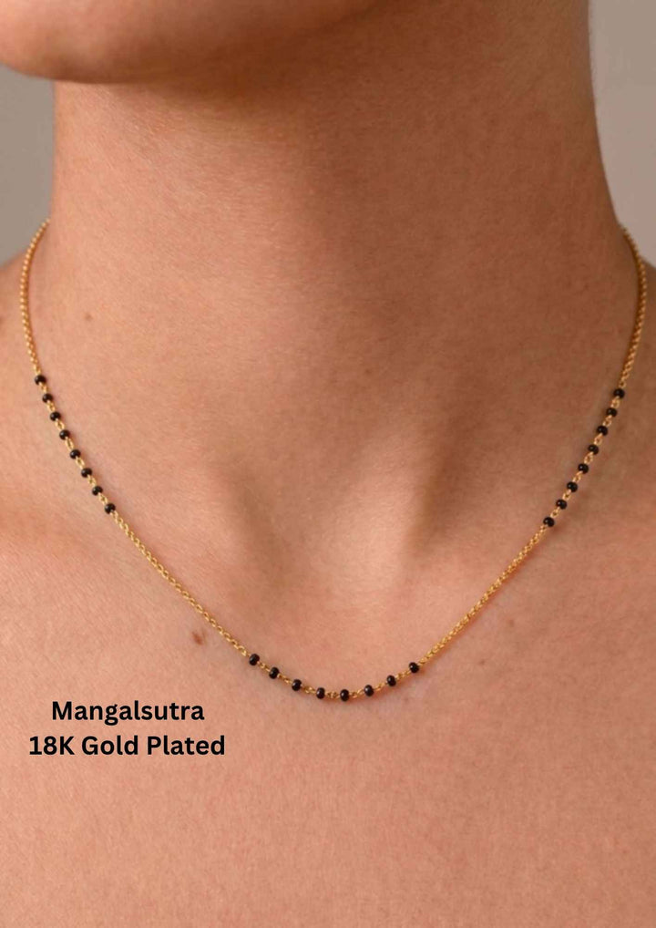 18k Gold Plated Plain Mangalsutra Ideal For Dailywear 