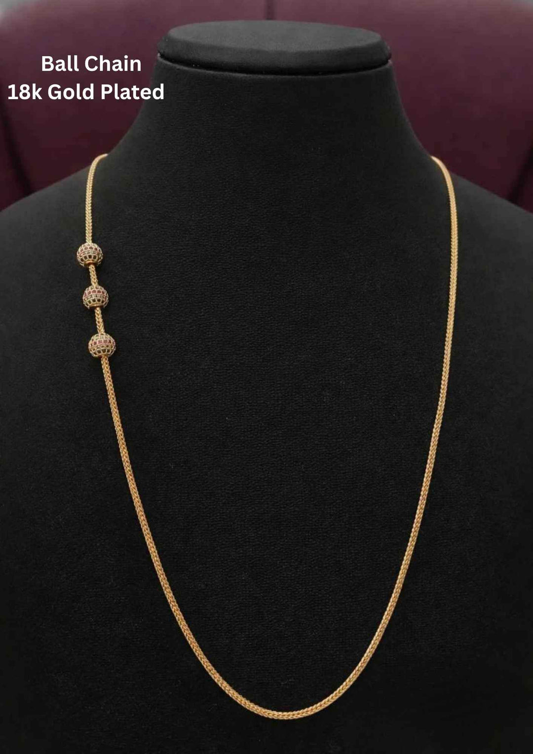18k Gold Plated (Thali) Ball Chain ideal for Dailywear