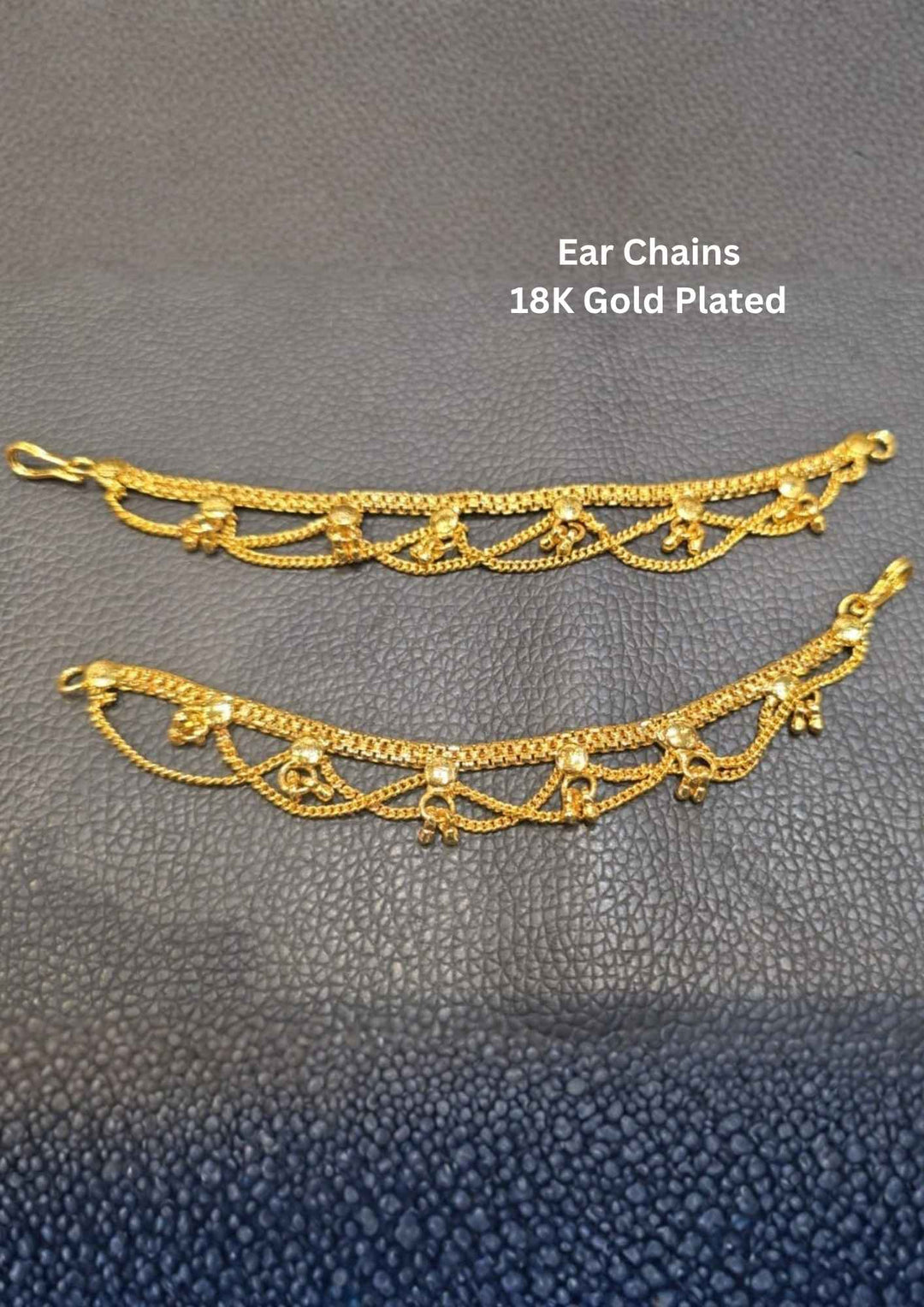 18k Gold Plated Earchains (chempaswaralu)