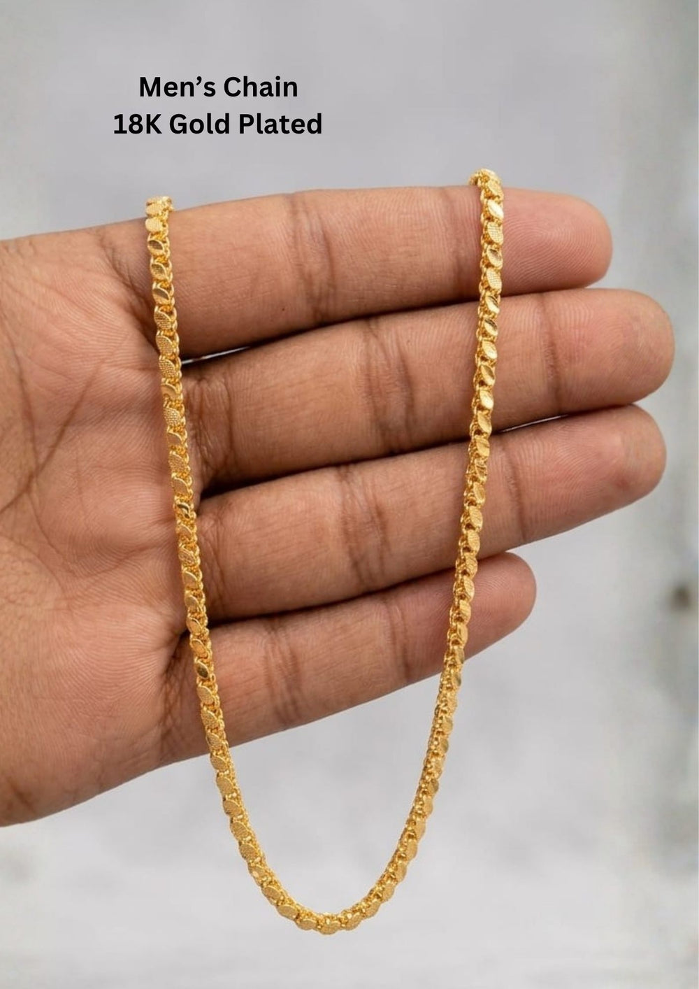 18k Gold Plated Men's Men's Floral Chain 