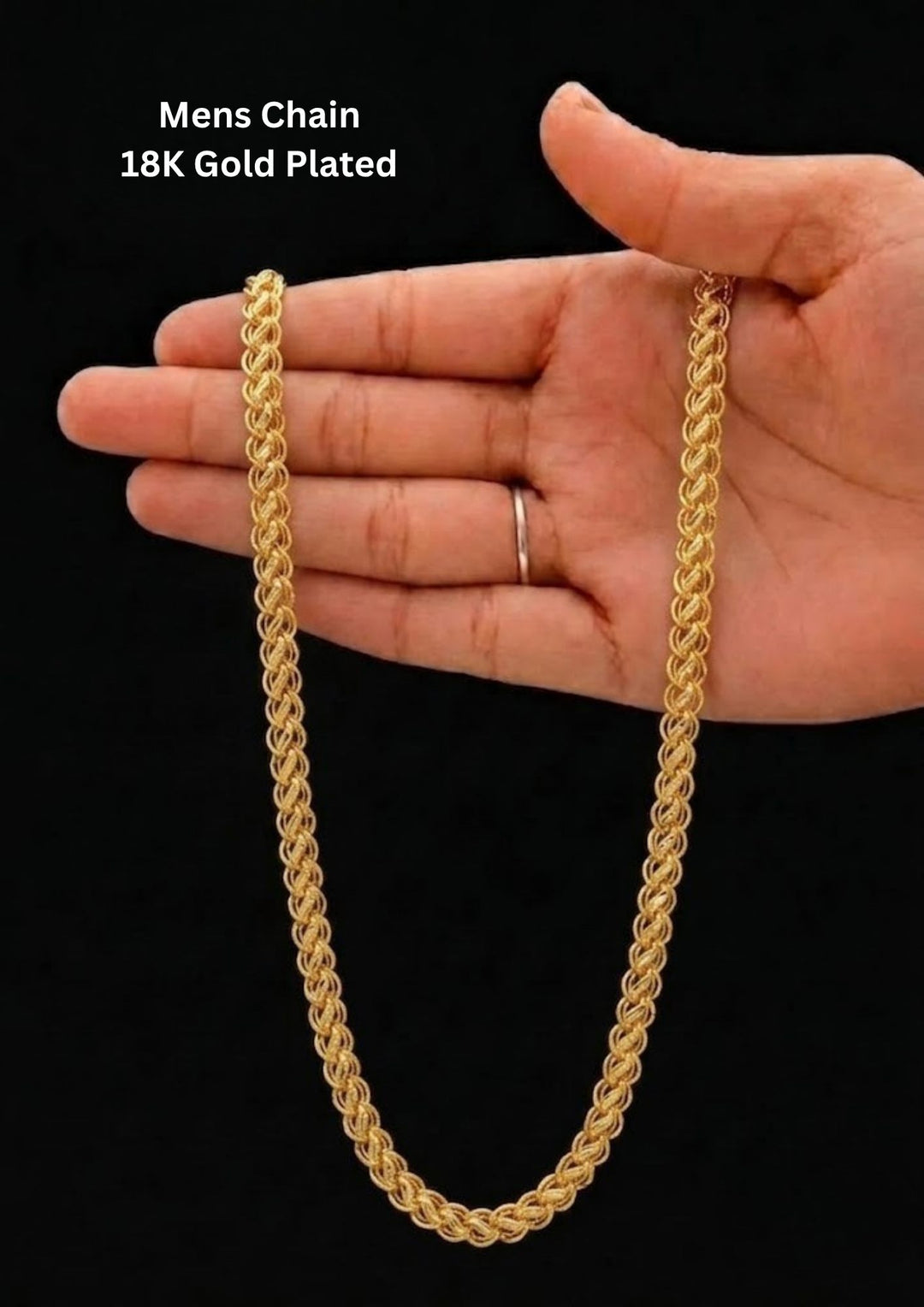 18k Gold Plated Mens Chain