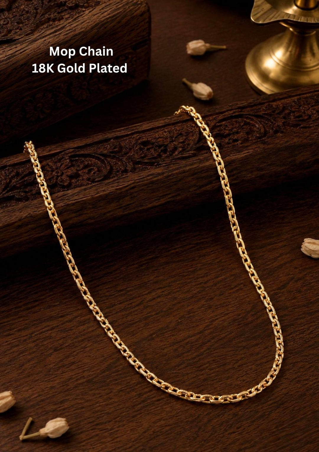 Gold plated mop chain  and in picture clearly shown the chain design and can be used for dailyware , officeware and can gift 