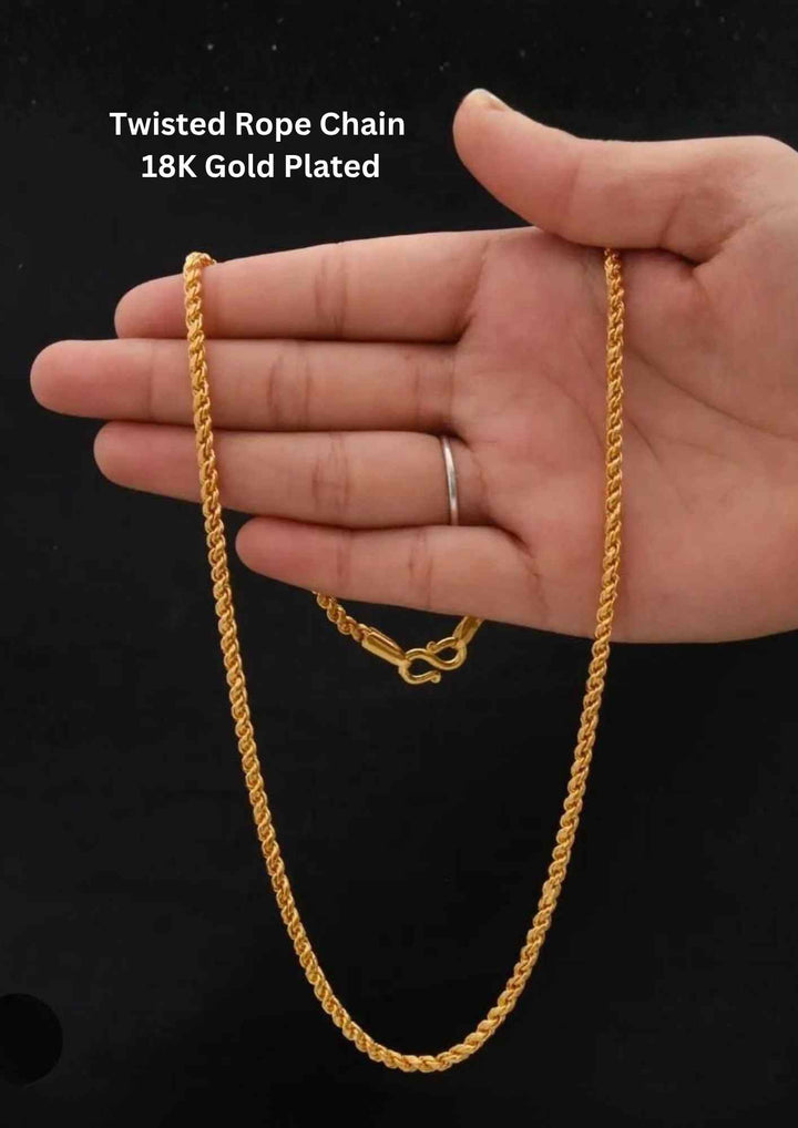 18k Gold Plated Twisted Rope Chain (Thali ) ideal for Dailywear