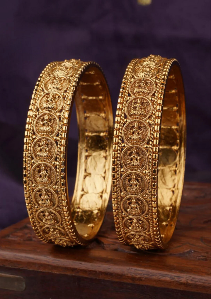 kundan temple jewellery bangles c105020 (set of 2)
