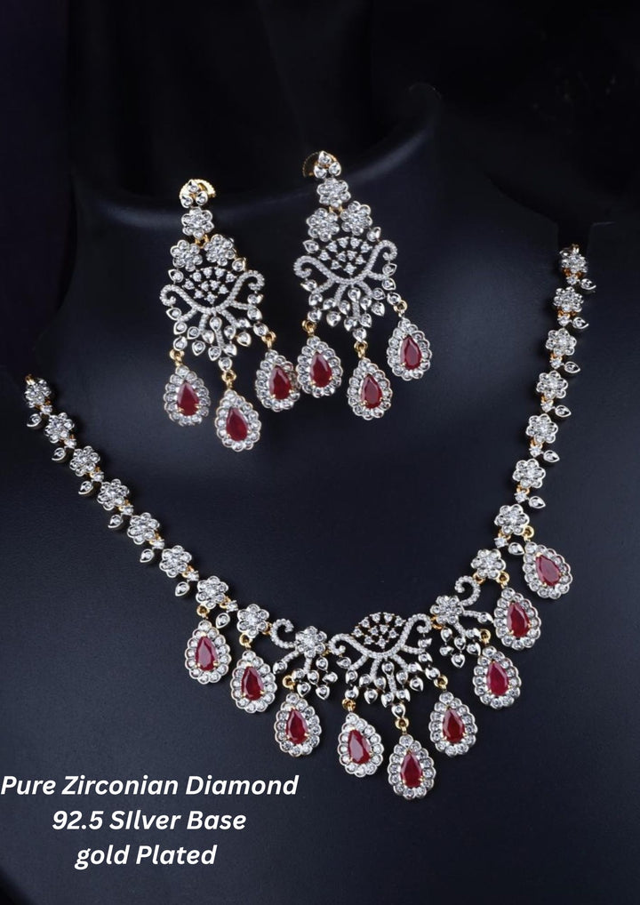 Pure zirconian diamond  Necklace With Earrings c1020020