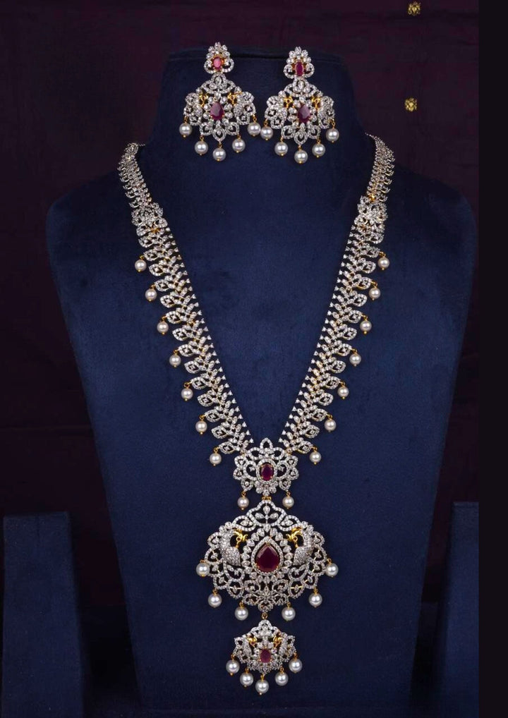 American diamond necklace with earrings c1029020.
