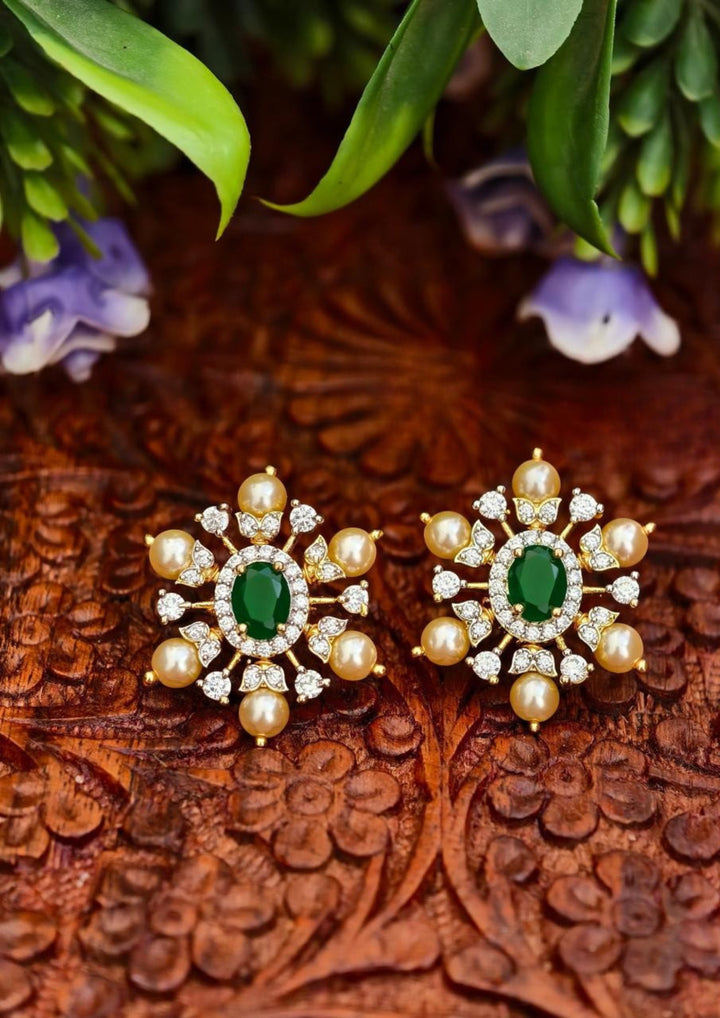 Kundan stone earrings s70005