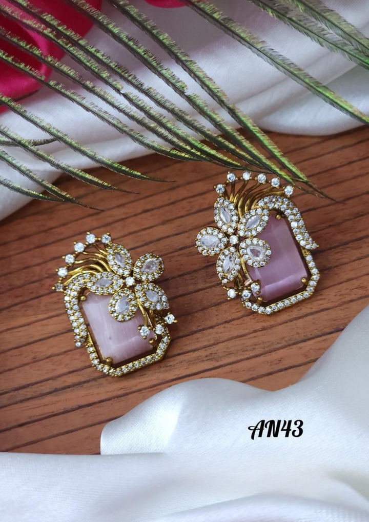 Kundan stone earrings  na 43