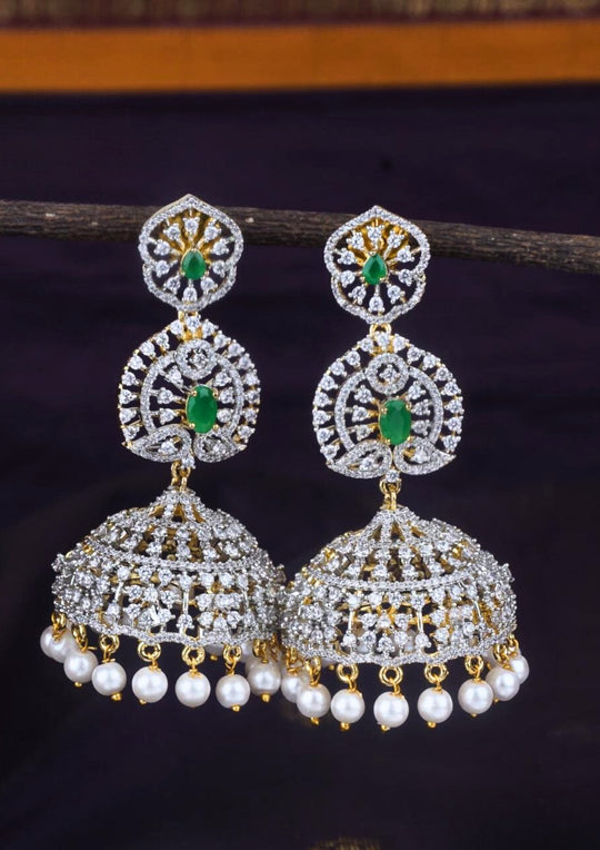 American diamond earrings lc 108520