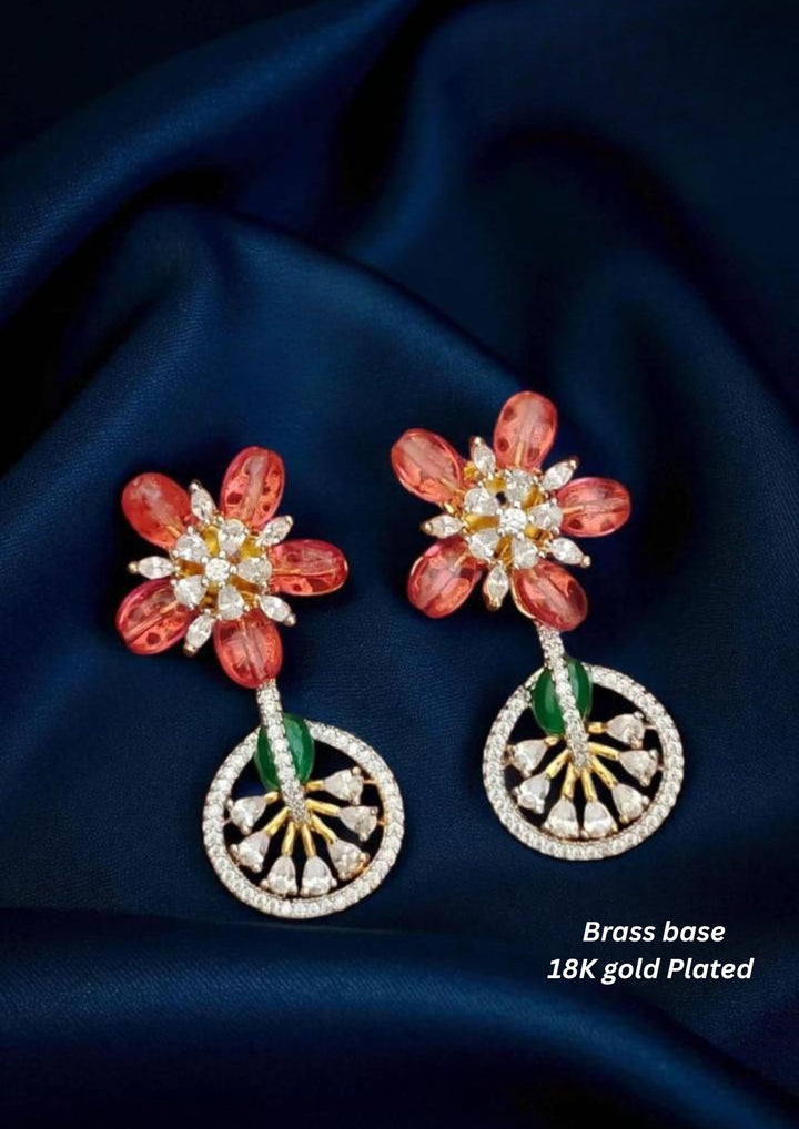 Kundan Brass Base  Earings s80006
