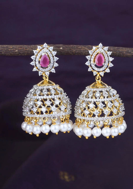 American diamond earrings lc 105020
