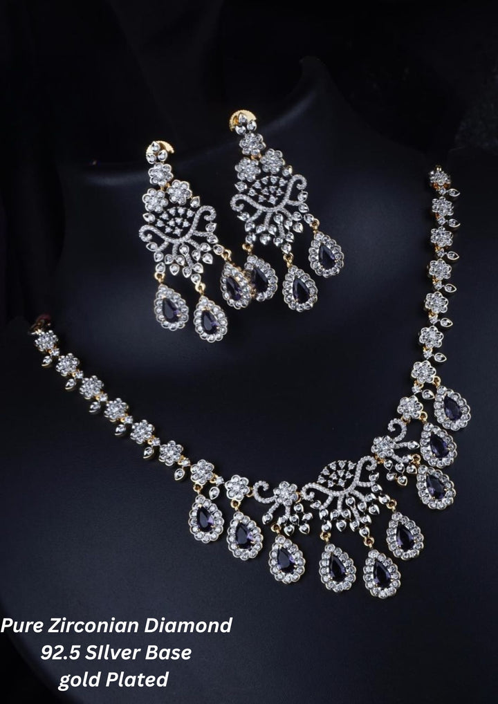 Pure zirconian diamond  Necklace With Earrings c1020020