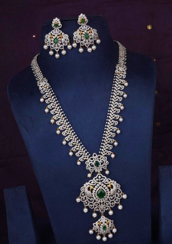 American diamond necklace with earrings c1029020.