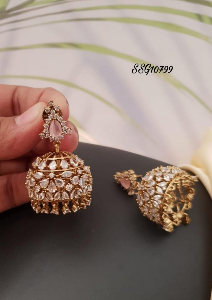 Kundan and beads earrings g10799