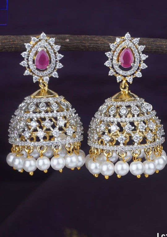 American diamond earrings lc 105020