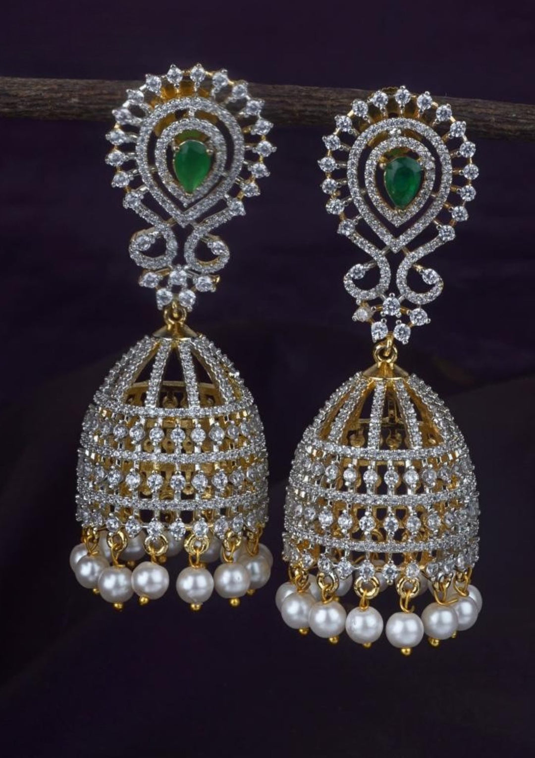 American diamond earrings lc 107520