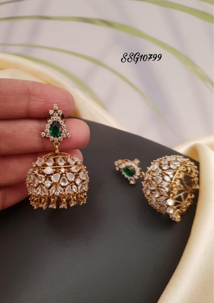 Kundan and beads earrings g10799