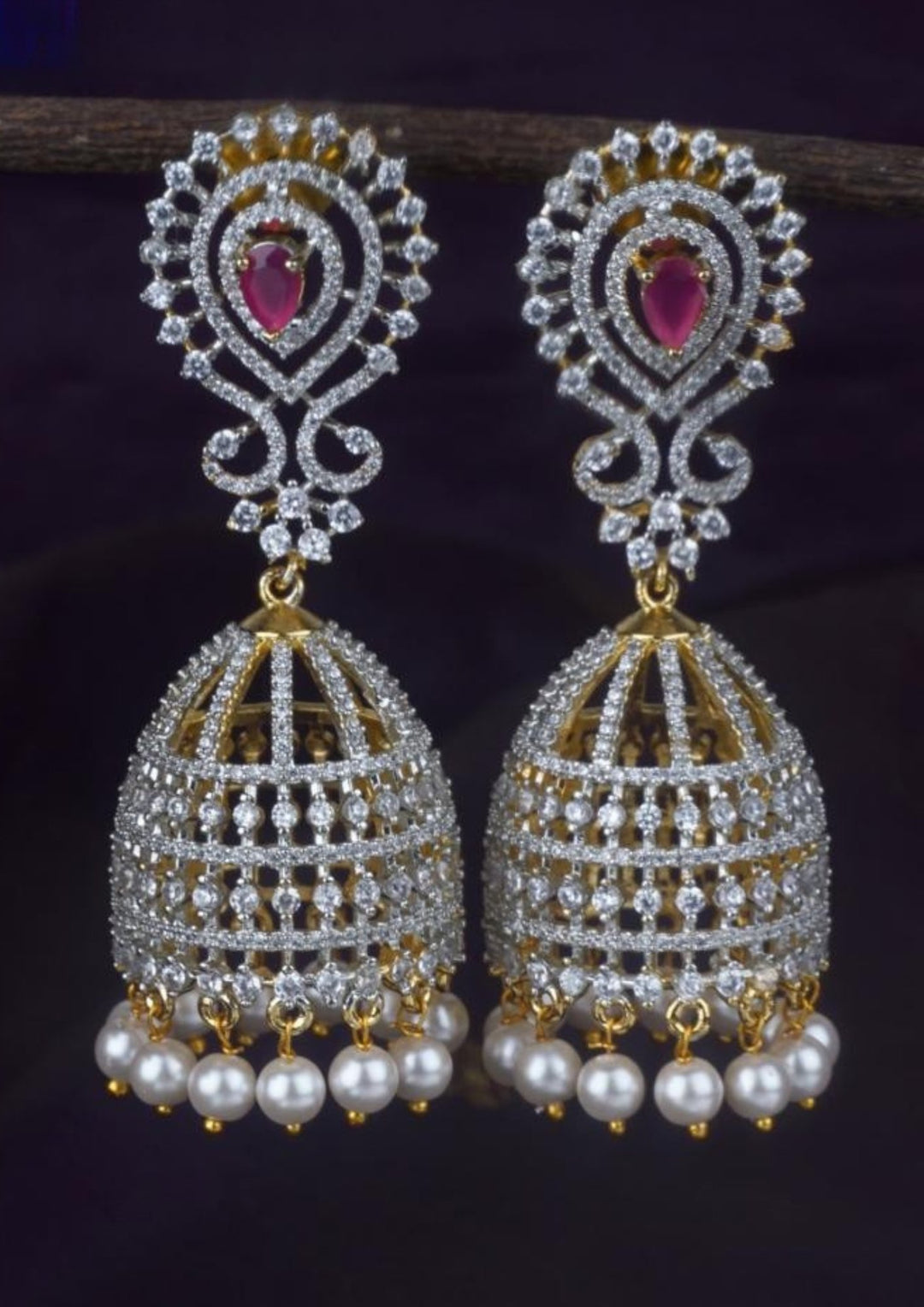 American diamond earrings lc 107520