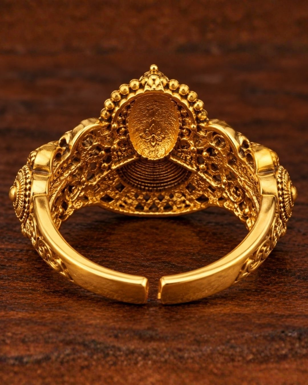 18k Gold Plated Adjustable Balaji Finger Ring