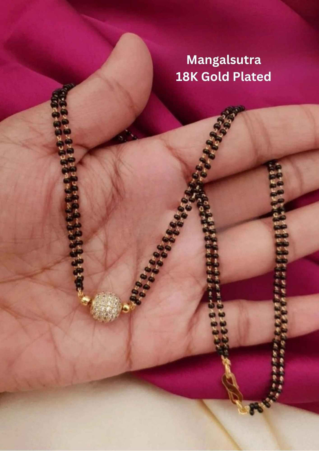 Ball Shape Pendant Gold Plated Mangalsutra 