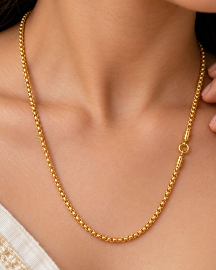 gold plated thaali chain ideal for daily wear skin friendly pan india delivery available