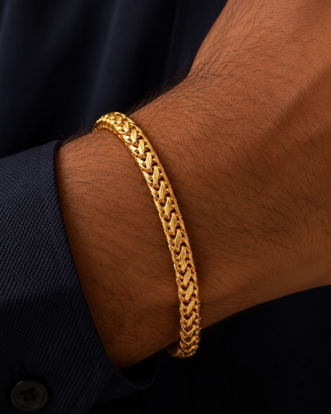 Stylish gold plated men&