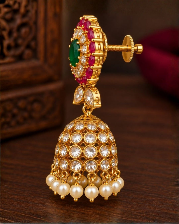 Material- We only deal in authentic Jadau Kundan, Victorian and American Diamond pieces on precious stones with real beadwork Packaging: You will receive this jewelry in a Zevana Handcrafted box. As this is a handmade product it is very rare to create identical items.