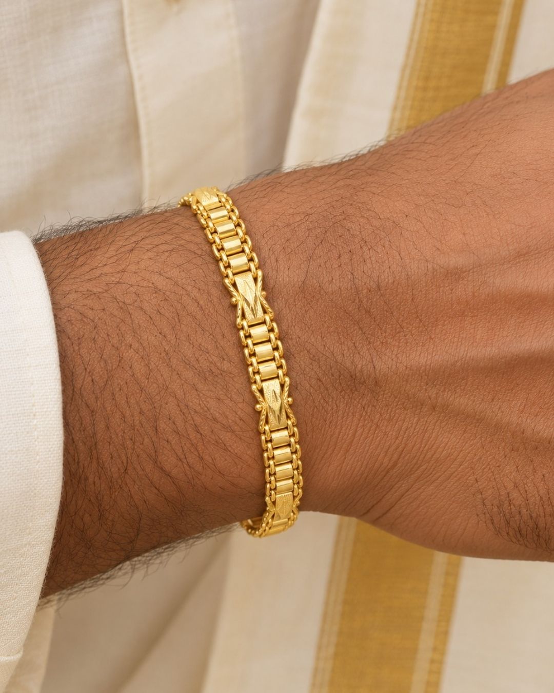 Stylish gold plated men&
