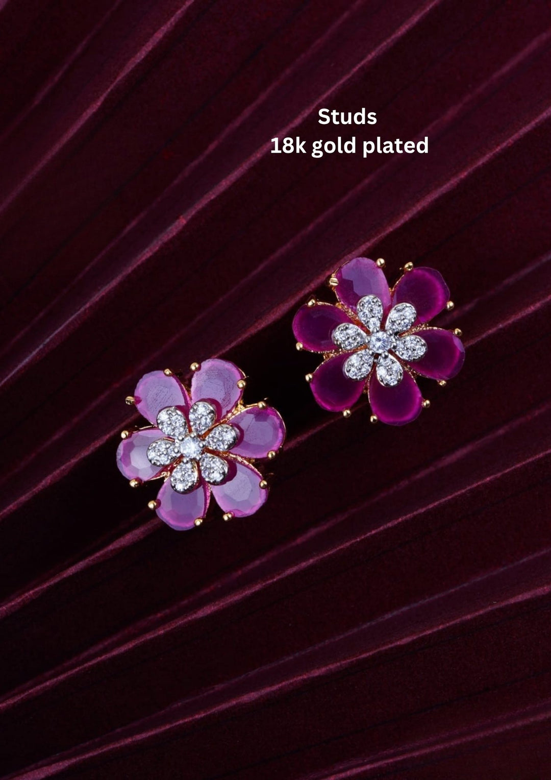 Pure Zirconian Diamond Flower Studs