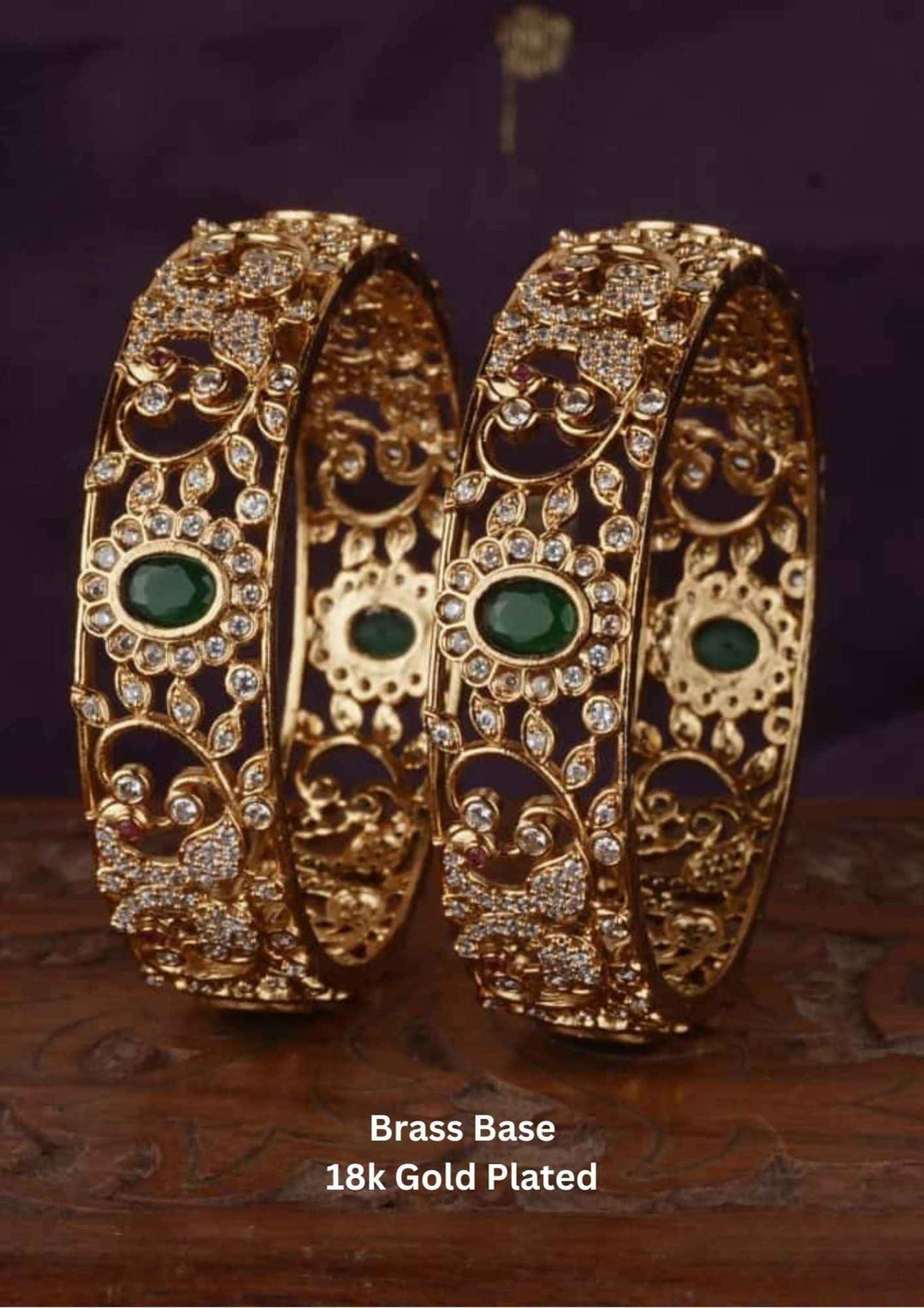  Emerable Gold Plated Bangles