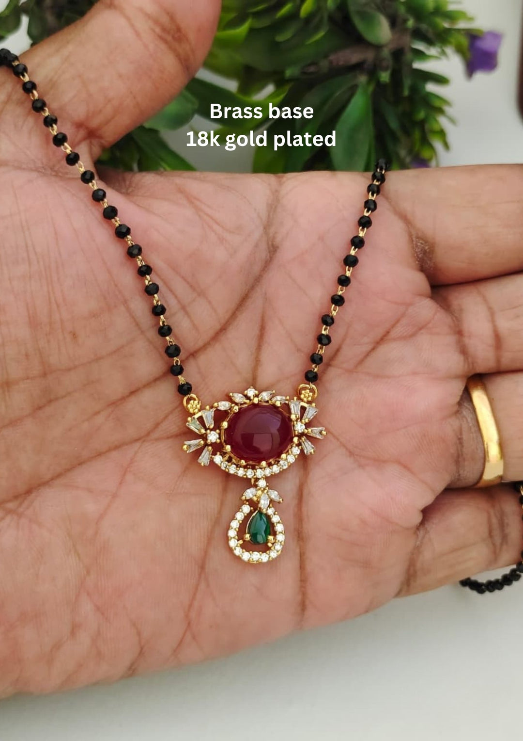 Emerald & Ruby Mangalsutra