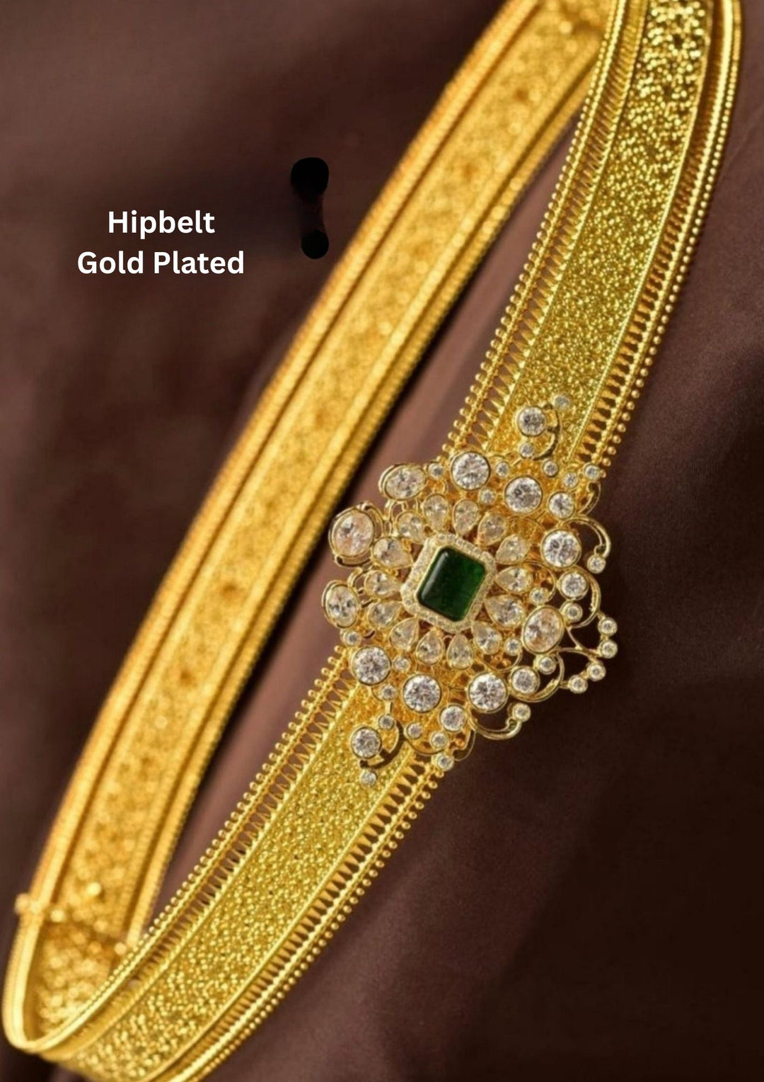 Gold Plated Emerald hipbelt